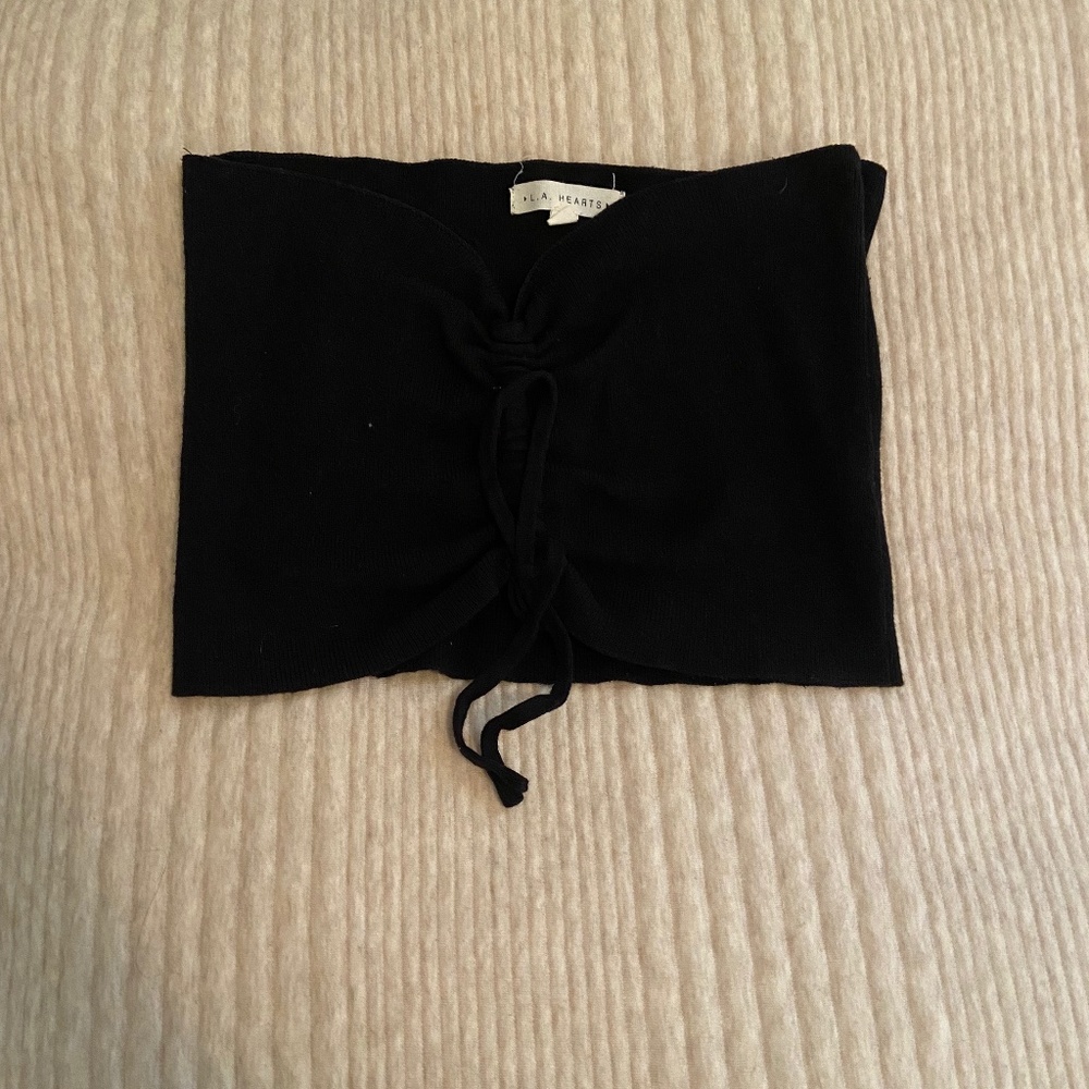 Black Hearts black tie bandeau, size S